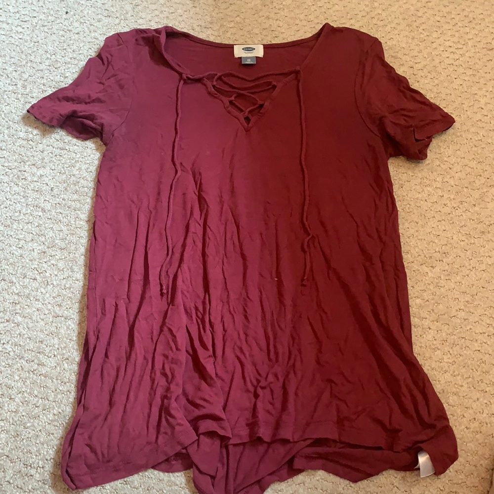 Maroon cross tshirt